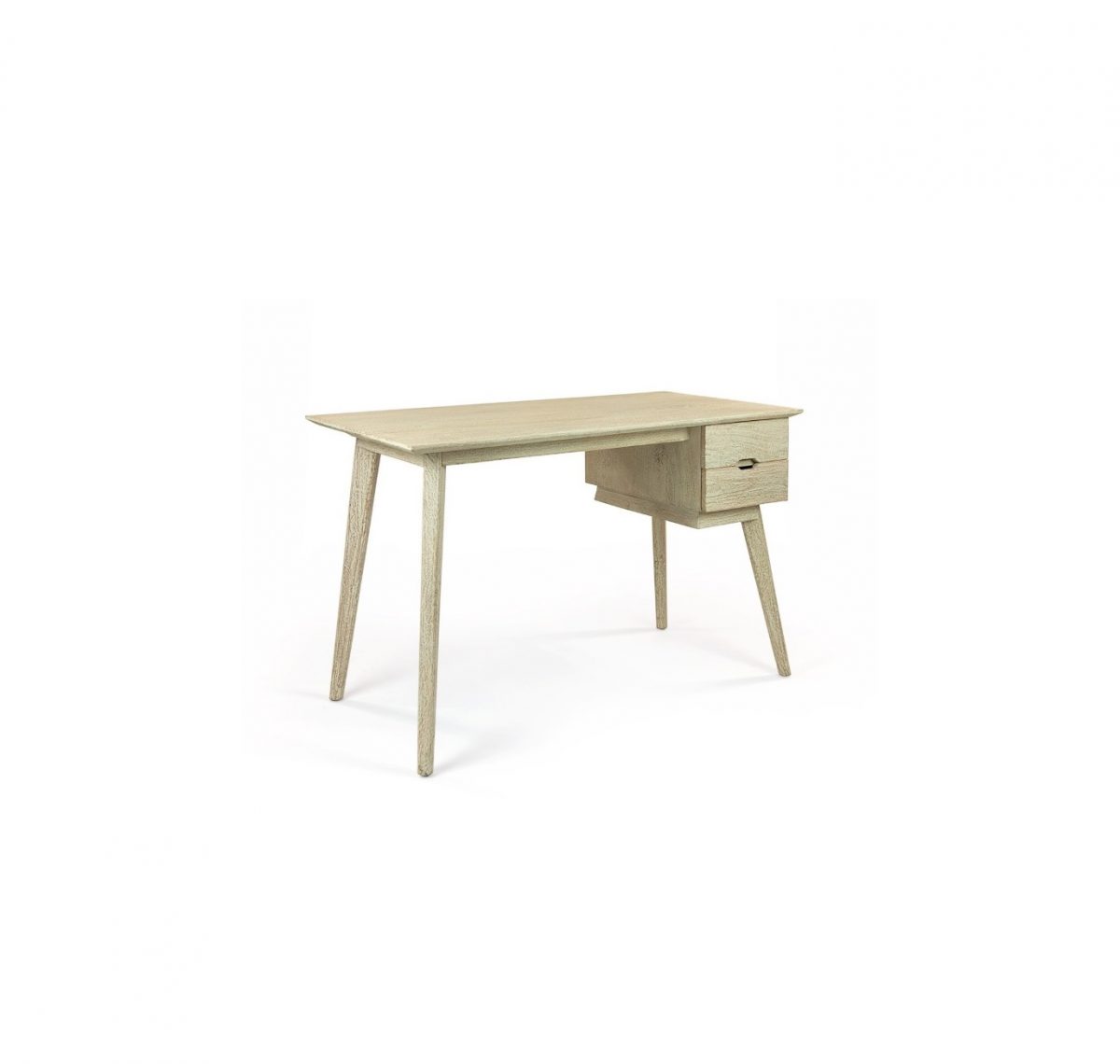 Reyna Recycled Teak Writing Table White Wash - Image 1