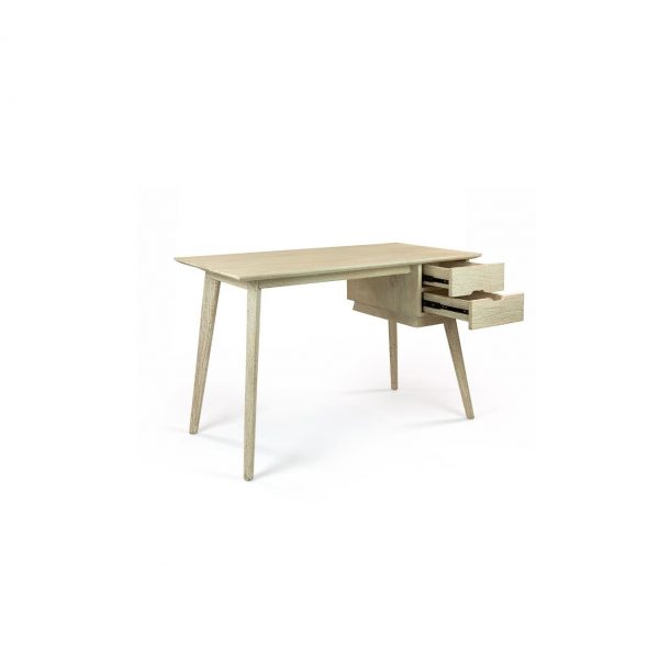 Reyna Recycled Teak Writing Table White Wash - Image 3