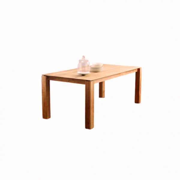 Nina Teak Slice Dining Table 160cm - Image 5