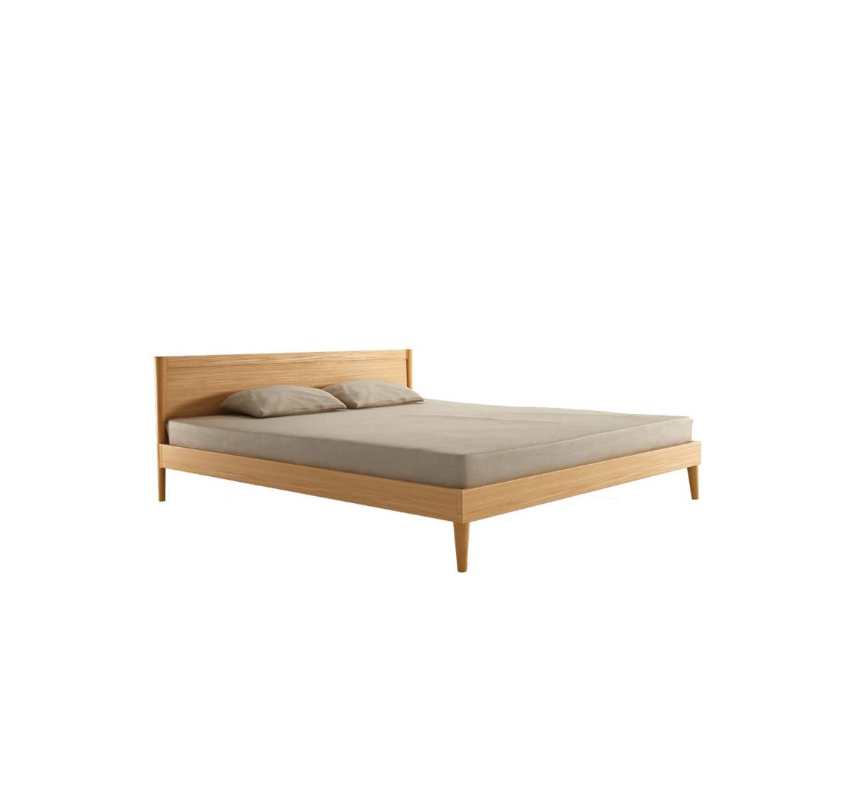 Contemporary Teak Bed - Image 1