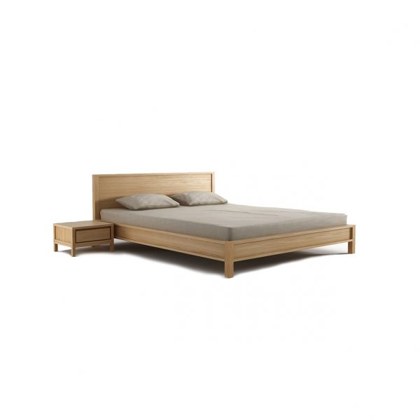 Teak Low Bed-Morris - Image 3