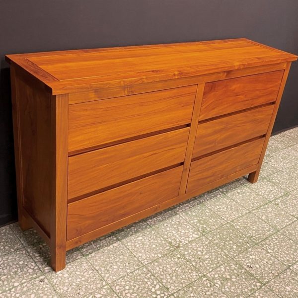 Boston Chest Of 6 Drawers Teak brown - Image 3