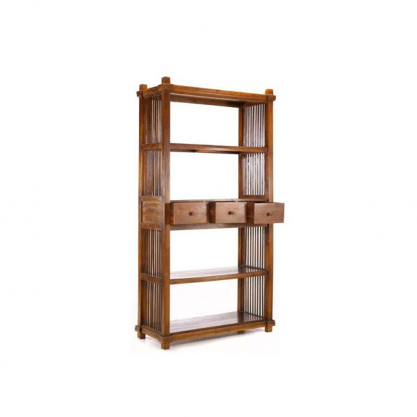 Kelly Teak Bookshelf with Drawer - Image 3