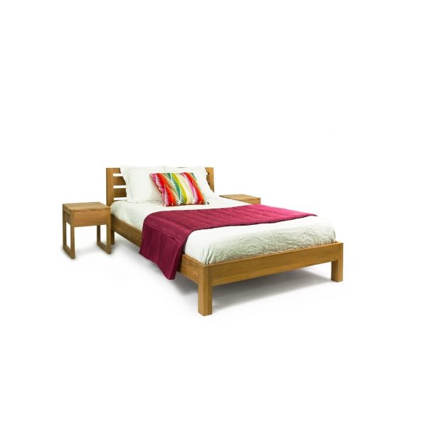 Gertz Slatted Single Teak Bed Frame - Image 3