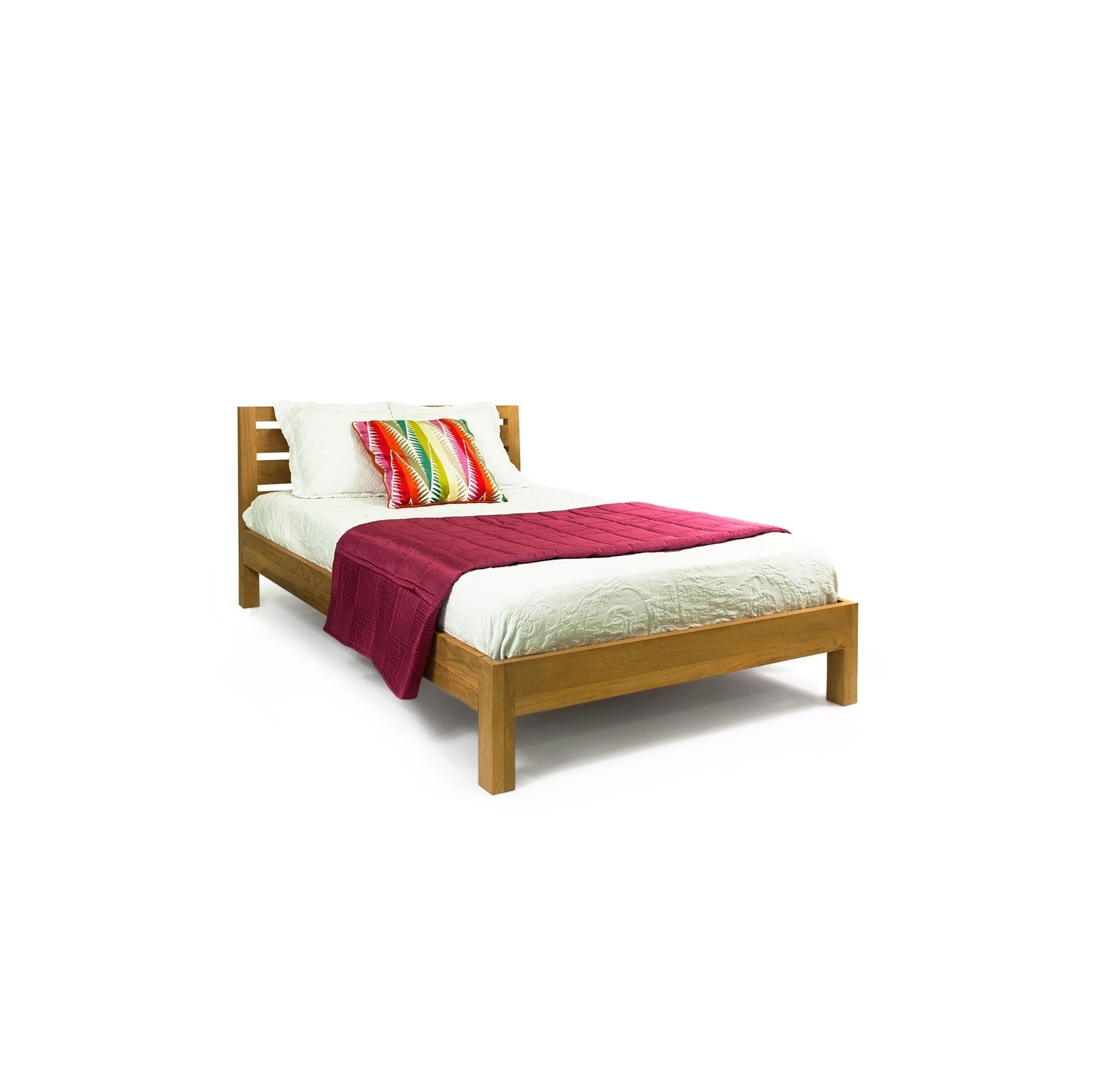Teak-slatted-bed-Single Gertz Slatted Single Teak Bed Frame - Image 1