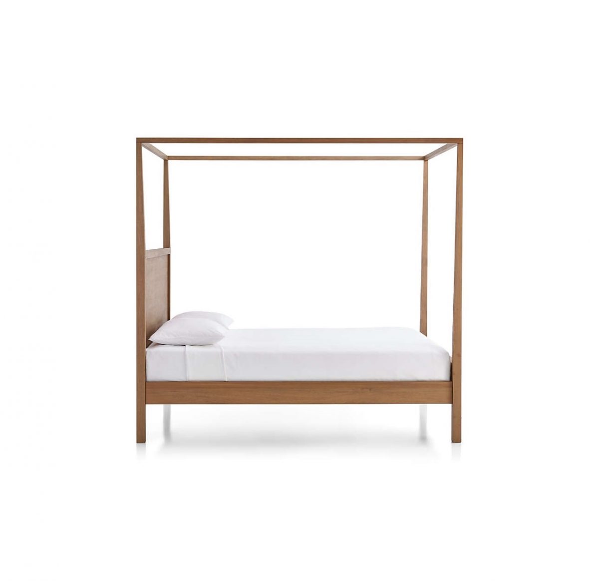 Slender Teak Poster Queen Bed Frame - Image 2