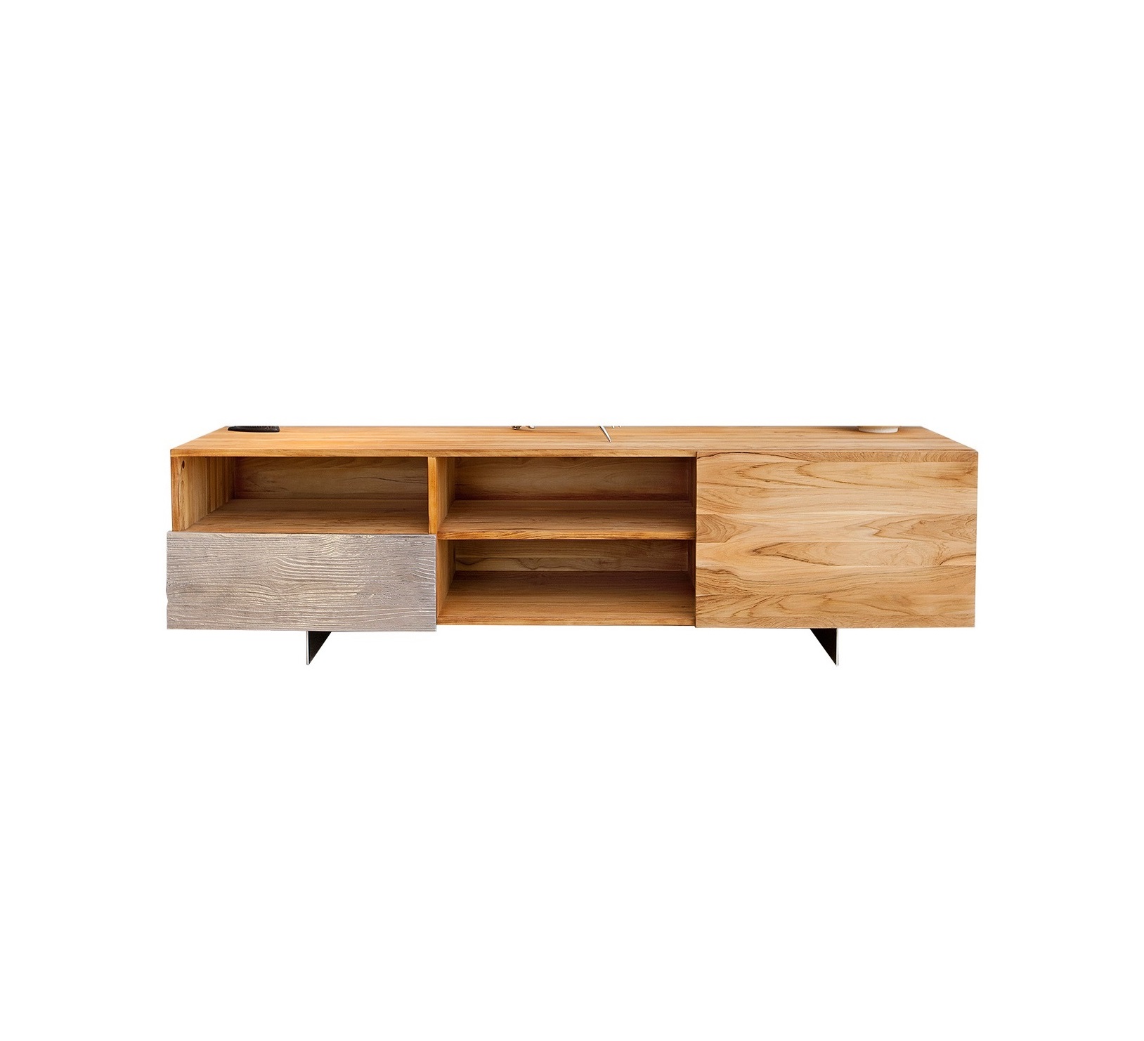Designer_TV_cabinet_Modern__Petaling_online_Sale-Depo Greg Teak Designer TV Cabinet - Image 1