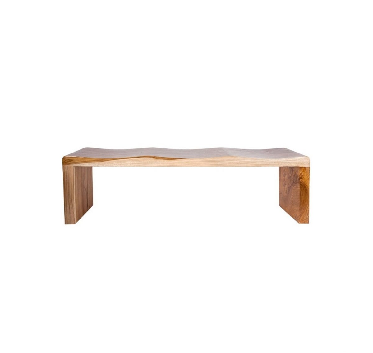 Wave Suar Wood Bench - Image 1