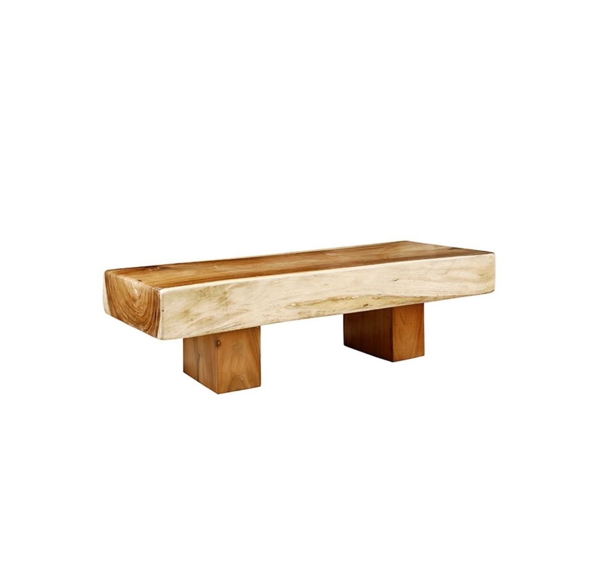 Tyra Suar Wood Log Bench - Image 1