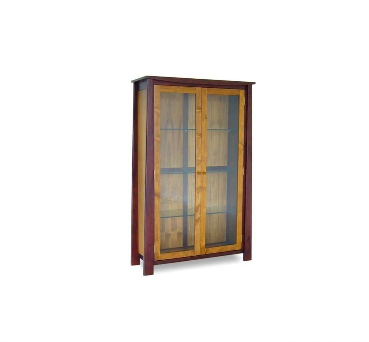 Jade Wood Glass Cabinet - Image 1