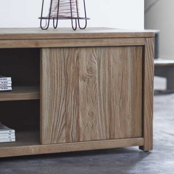 Claire Recycled Teak TV Cabinet - Image 3