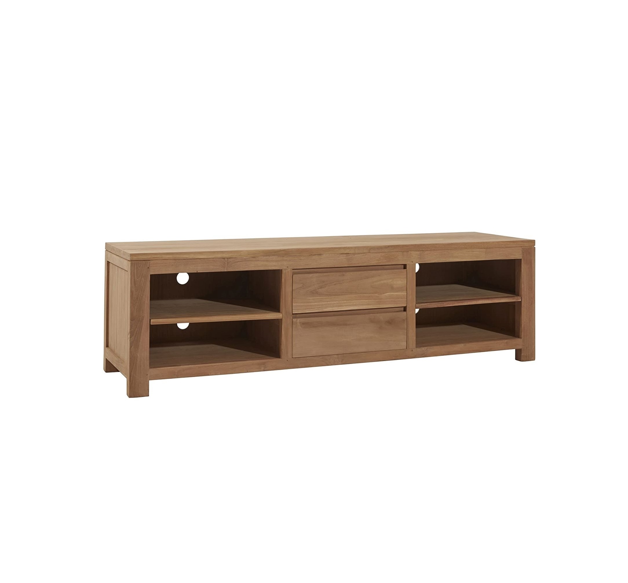 teak tv console_Natural teak Sherwood Teak TV Cabinet - Image 1