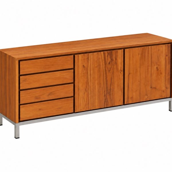 teak sideboard cabinet with four drawers, two doors in Malaysia
