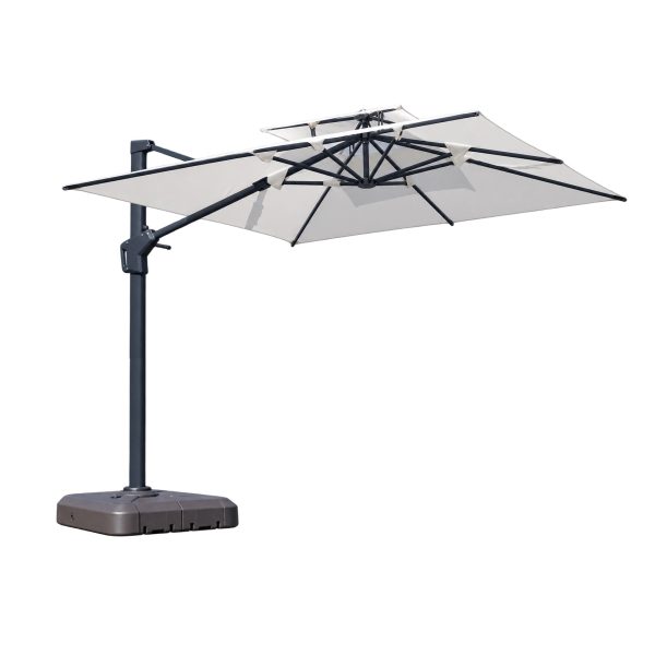 LUMORA aluminium cantilever parasol for outdoor patio and poolside shade
